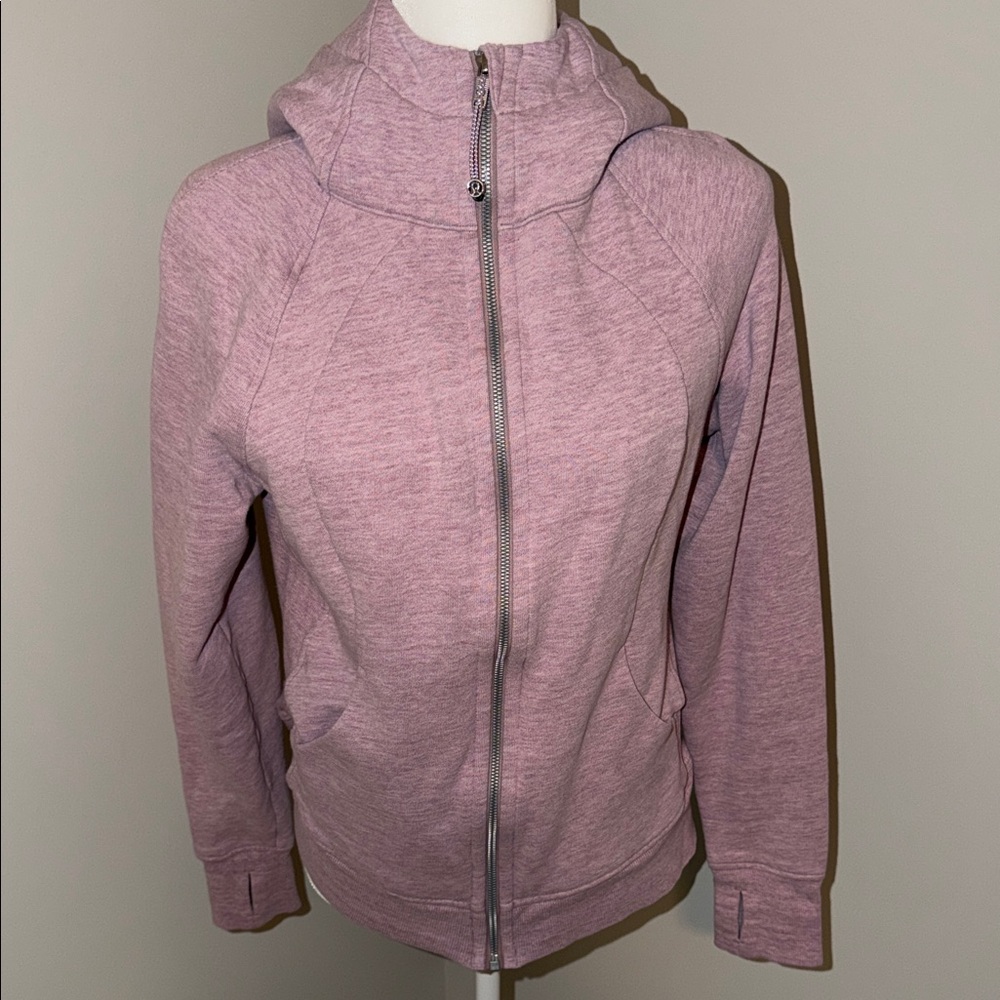 Lululemon Scuba Mauve Pink Zip-Up Hoodie 10